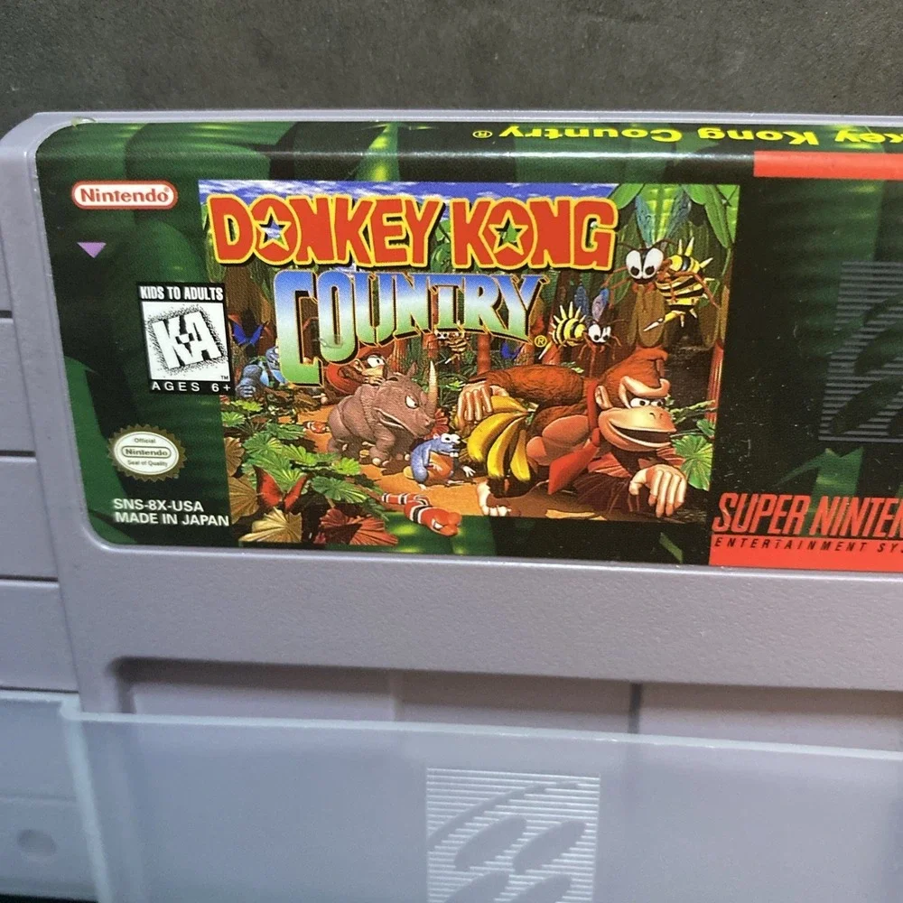 Donkey Kong Country Super Nintendo SNES Game ONLY Extremely Clean With Sleeve C3